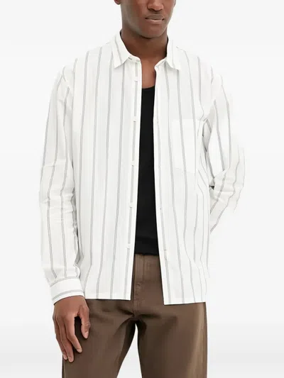 Marc O'polo Striped Patch-pocket Shirt In White