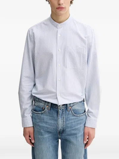 Marc O'polo Striped Pocket Shirt In Blue