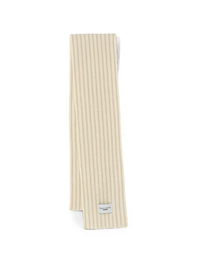 Marc O'polo Striped Scarf In Neutral