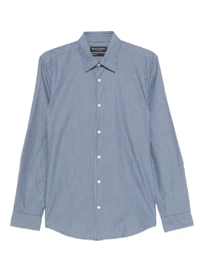 Marc O'polo Striped Shirt In Blue