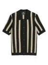 Marc O'polo Striped Short-sleeve Shirt In Black