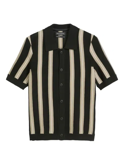 Marc O'polo Striped Short-sleeve Shirt In Black