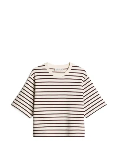 Marc O'polo Striped Short-sleeve T-shirt In Neutral