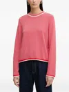 Marc O'polo Striped Sweater In Pink