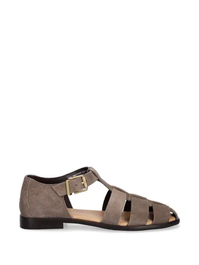 Marc O'polo Suede Caged Sandals In Brown