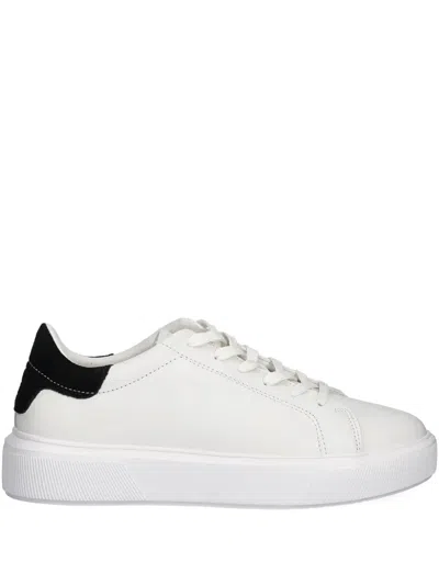 Marc O'polo Suede-panelled Platform Sneakers In White