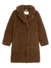 Marc O'polo Teddy Button-up Coat In Brown
