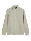 Marc O'polo Textured Button-up Shirt In Gray