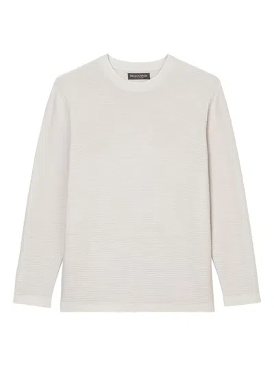 Marc O'polo Textured Long-sleeve Top In White