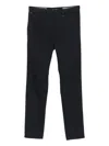 Marc O'polo Textured Straight-leg Trousers In Black