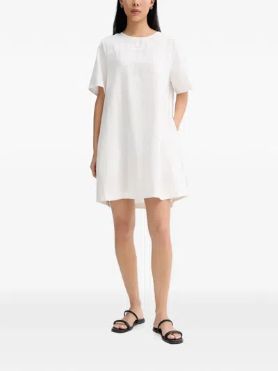Marc O'polo Tie-back Shift Mini Dress In White