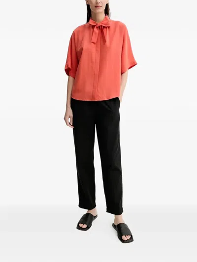 Marc O'polo Tie-neck Blouse In Pink