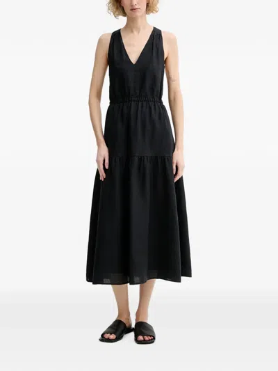 Marc O'polo Tiered Crossover-strap Dress In Black