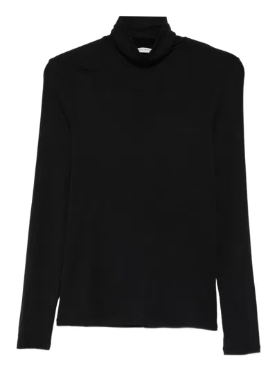 Marc O'polo Turtleneck Long-sleeve Jersey In Black