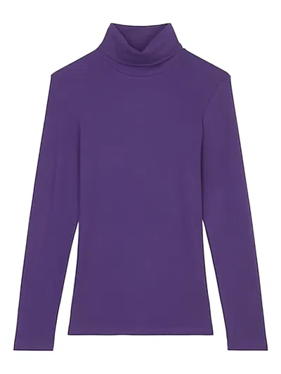 Marc O'polo Turtleneck Long-sleeves Top In Purple