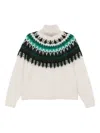 Marc O'polo Turtleneck Patterned Sweater In Neutral