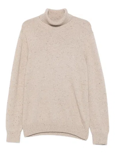 Marc O'polo Turtleneck Speckled Sweater In Neutral