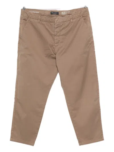 Marc O'polo Twill Trousers In Brown