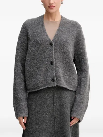 Marc O'polo V-neck Cardigan In Gray