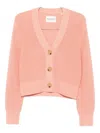 Marc O'polo V-neck Cardigan In Pink