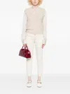 Marc O'polo V-neck Ribbed-knit Vest In Neutral