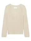 Marc O'polo V-neck Ribbed Sweater In Green