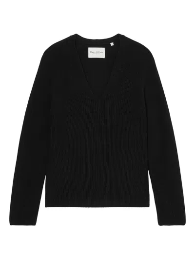Marc O'polo V-neck Jumper In Black