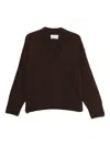 Marc O'polo V-neck Sweater In Brown
