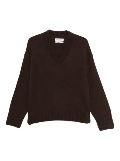 Marc O'polo V-neck Sweater In Brown