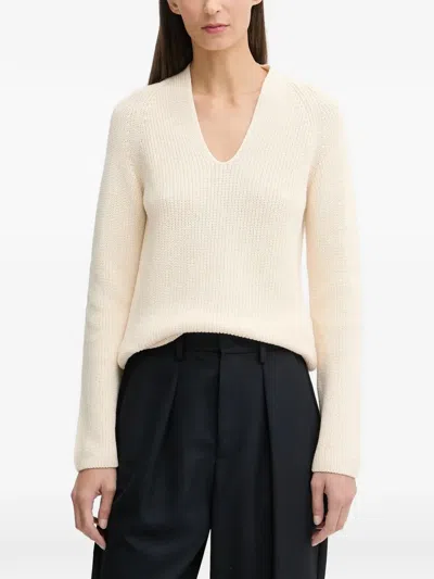 Marc O'polo V-neck Sweater In Neutral