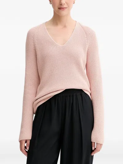Marc O'polo V-neck Sweater In Pink