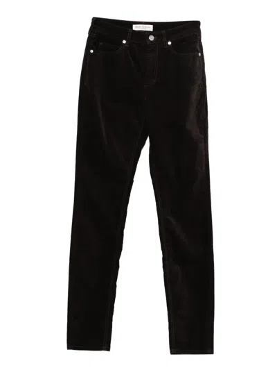 Marc O'polo Velour Trousers In Brown