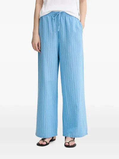 Marc O'polo Vertical-stripe Drawstring Trousers In Blue