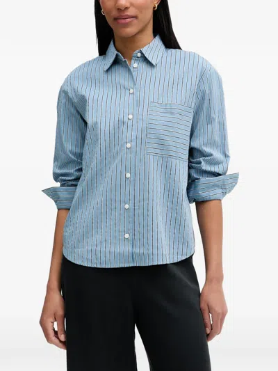 Marc O'polo Vertical-stripe Shirt In Blue