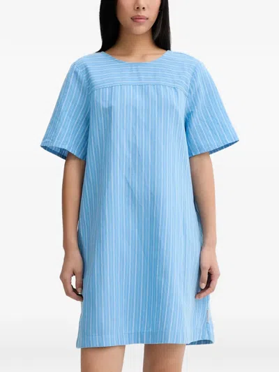 Marc O'polo Vertical-stripe Tie-back Dress In Red