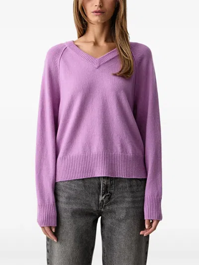 Marc O'polo V-neck Raglan-sleeve Wool Sweater In Animal Print