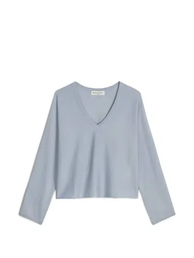 Marc O'polo V-neck Sweater In Gray