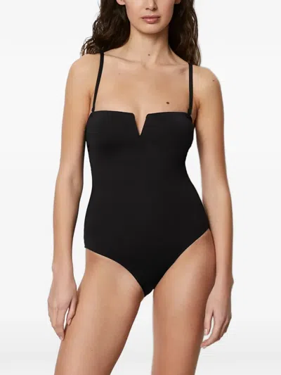 Marc O'polo V-neck Swimsuit In Black