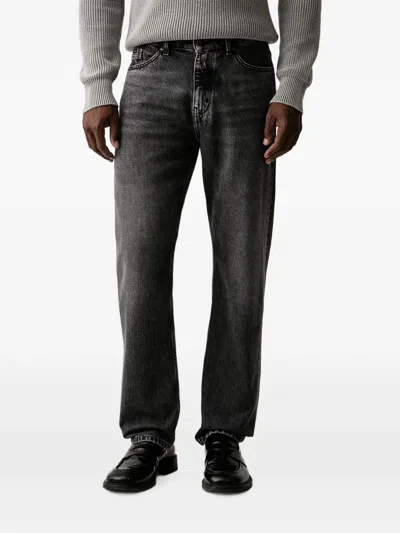 Marc O'polo Whiskering-effect Jeans In Black