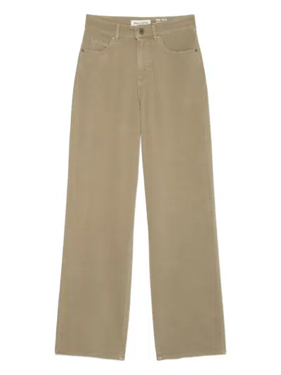 Marc O'polo Wide-leg Utility Trousers In Brown
