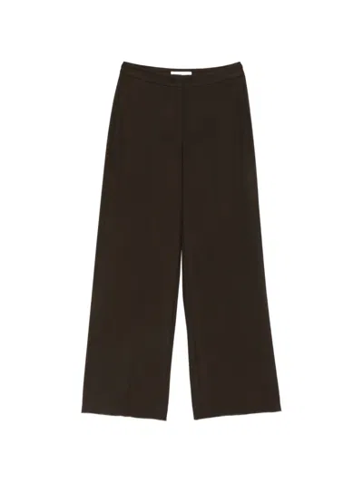 Marc O'polo Wide-leg Tailored Trousers In Brown