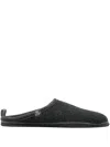 Marc O'polo Wool Felt Slippers In Black