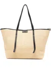 Marc O'polo Woven Leather-trimmed Tote Bag In Neutral