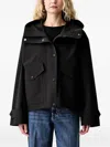 Marc O'polo X Function Hooded Flap-pocket Oversized Jacket In Black