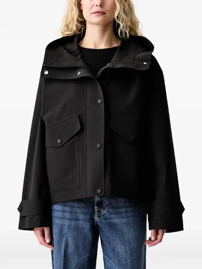 Marc O'polo X Function Hooded Flap-pocket Oversized Jacket In Black