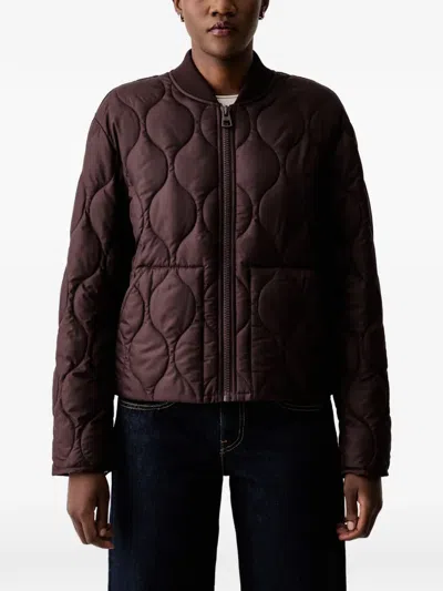 Marc O'polo X Function Onion-quilted Bomber Jacket In Brown
