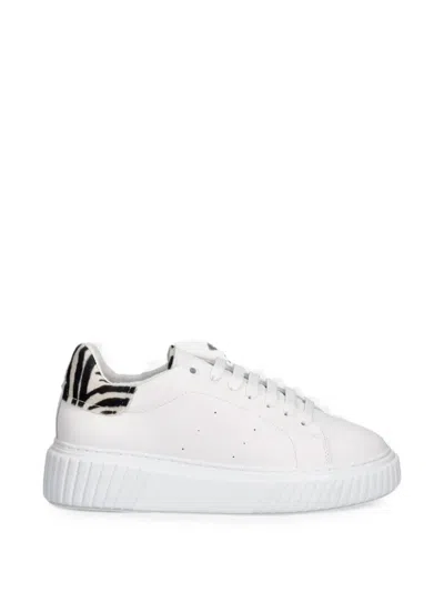 Marc O'polo Zebra-print Panelled Sneakers In White
