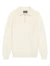 Marc O'polo Zip-collar Sweater In White