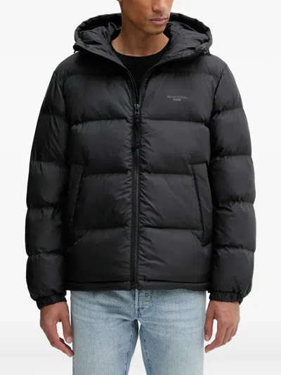 Marc O'polo Zip-fastening Hooded Jacket In Black