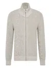 Marc O'polo Zip-front Ribbed Cardigan In White